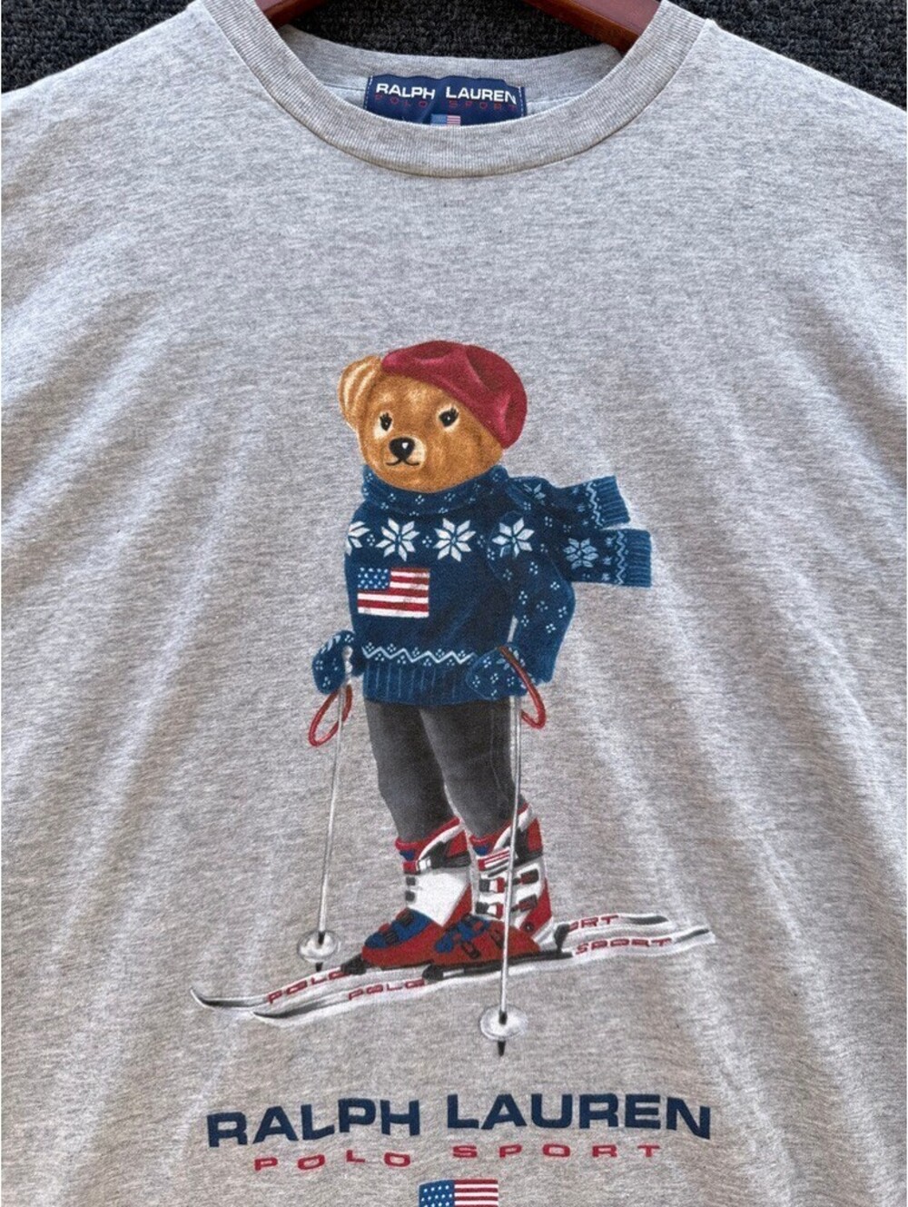 Ralph Lauren Polo Sport Ski Bear Tee Woman's oversize Medium